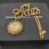 David Yurman  18K Yellow White Gold Diamond Large Starburst Pendant