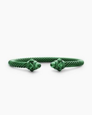 Renaissance&reg; Classic Cable Bracelet Green Aluminum, 5mm