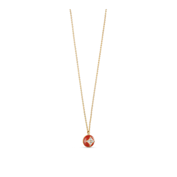 B Blossom Pendant, Yellow Gold, White Gold, Cornelian And Diamonds