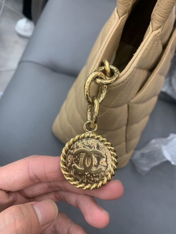 CHANEL Medallion Tote Bag Brown