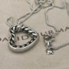 David Yurman Open Heart Cable Pendant in Sterling Silver