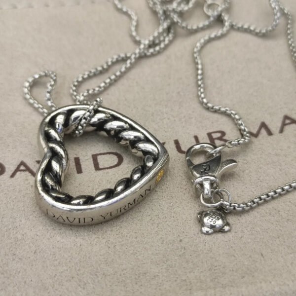 David Yurman Open Heart Cable Pendant in Sterling Silver