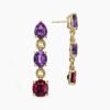 B88AA9CC-6013-4CD0-1074-E1466F4D1C4F.jpg Marbella Drop Earrings 18K Yellow Gold with Amethyst and Rhodolite Garnet, 51mm