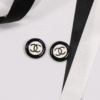 CCE611 24P Black White Buttons Round Enamel Stud Earring For Women