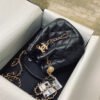 Chanel Classic Bucket Bag Gold Toned Hardware Black For Women 7.8in/20cm
