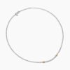 Petite Helena Wrap Station Necklace Sterling Silver with 18K Yellow Gold and Diamonds, 29mm