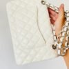 Chanel Small Classic Handbag White For Women, Women&rsquo;s Bags 9.1in/23cm