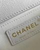 CHANEL CAVIAR QUILTED MEDIUM BOY FLAP IVORY