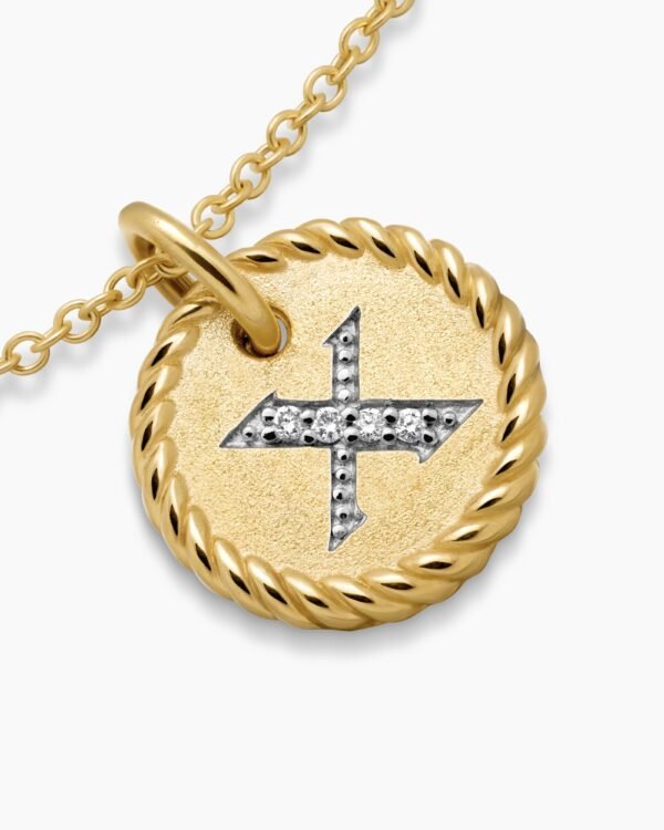 BABB5105-8D0E-EE66-0064-49A640D4A900.jpg Initial Charm Necklace 18K Yellow Gold with Diamond X