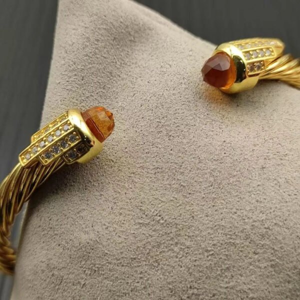 BB0323C3-8F8A-55AF-360C-DA47BB4BE4CE.jpg Cable Bracelet with Champagne Diamonds & Diamond Accents 5mm