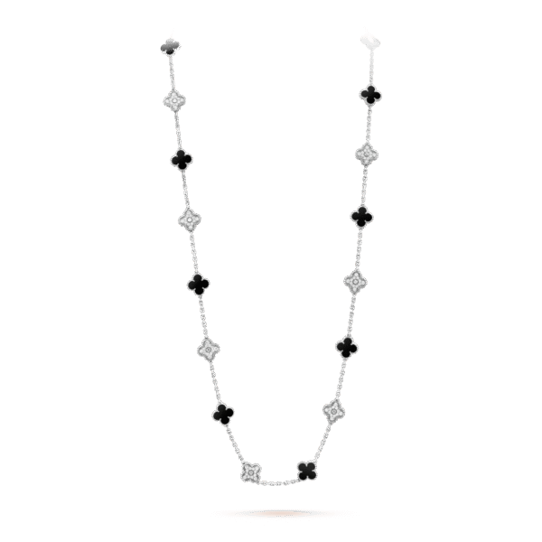 Vintage Alhambra long necklace, 20 motifs