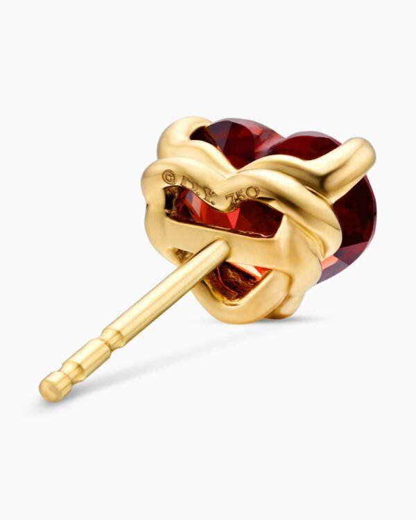 BB7DB99E-DF2E-F827-995D-B966332B8AE7.jpg Chatelaine® Heart Stud Earrings 18K Yellow Gold with Garnet, 8mm