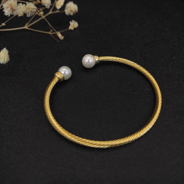 Solari Cablespira&reg; Bracelet 18K Yellow Gold with Pearls and Diamonds, 3mm
