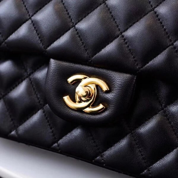 BC2D334B-E867-1F4A-A36C-E0244E90F833.jpg Chanel 1112 Black Medium Size 2.55 Lambskin Leather Flap Bag