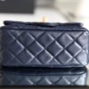 Chanel Mini Flap Bag With CC Ball On Strap Navy Blue For Women, Women&rsquo;s Handbags, Shoulder And Crossbody Bags 6.7in/17cm AS1786
