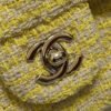 Chanel Class-Flap Bag In Yellow Tweed 1112