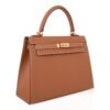Kelly 25 Sellier Bag Gold Epsom Leather with Gold Hardware