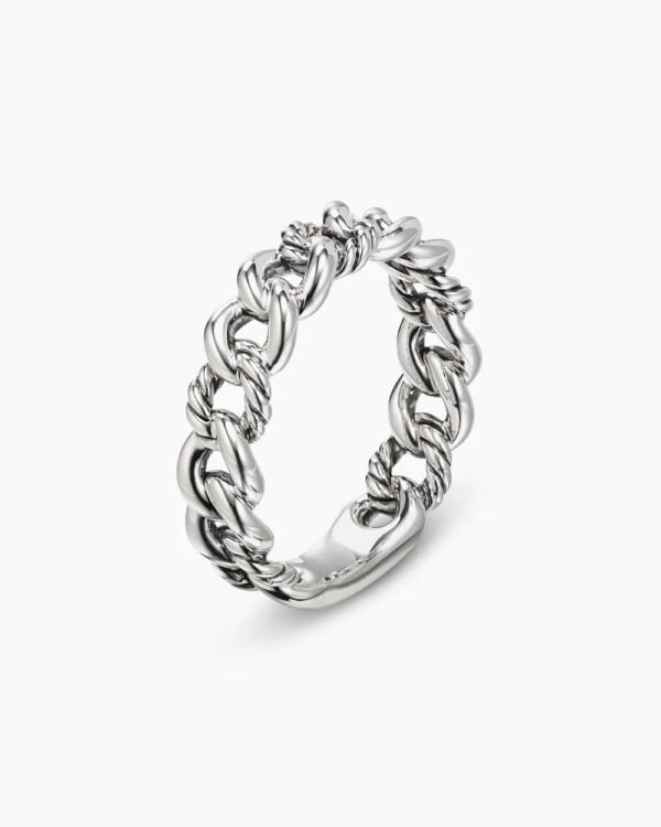 Belmont&reg; Curb Link Band Ring Sterling Silver, 5mm