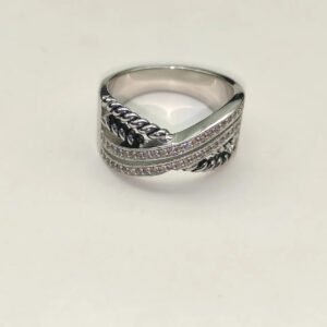 David Yurman Diamond Crossover Ring - US 6