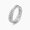 BE4DB65E-5B72-6A31-E473-CC056C2FA523.jpg DY Crossover® Band Ring Platinum with Diamonds - 6