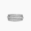 Pav&eacute; Crossover Ring 18K White Gold with Diamonds - 6