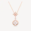 Color Blossom Necklace, Pink Gold, Pink Mother-Of-Pearl, White Mother-Of-Pearl And Diamond