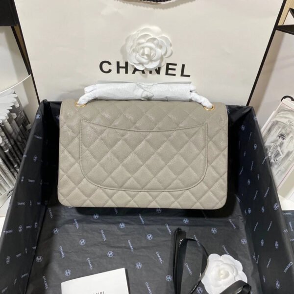 Chanel Large Classic Handbag Gold Hardware Grey For Women, Women&rsquo;s Handbags, Shoulder Bags 11.8in/30cm