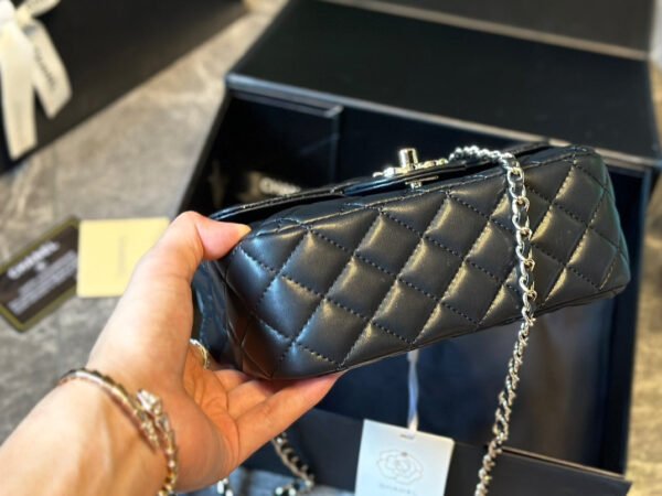 Mini Flap Bag with Top Handle - black