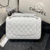 Chanel Large Classic Handbag Silver Hardware White For Women, Women&rsquo;s Handbags, Shoulder Bags 11.8in/30cm