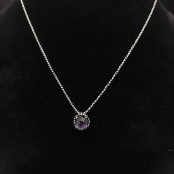 BFF169C3-FDAA-5616-F216-0C8AF7189BA5.jpg Petite Chatelaine® Necklace Sterling Silver with Amethyst, 10mm