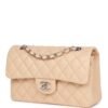 C001686A-2571-D9FD-A15A-BFCE296A6F5E.jpg Small Classic Double Flap Beige Lambskin Silver Hardware