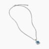 C061FB69-A207-B6A5-460D-9C77DF33B029.jpg Petite Albion® Pendant Necklace Sterling Silver with Blue Topaz and Diamonds, 7mm