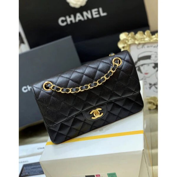 Chanel Small Class-Double Flap Bag A01113 Caviar Calfskin