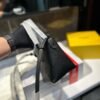 Fendi Dove-Coloured Leather Roll Mini Bag - Brown