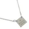 C19D7FF8-C80E-993F-DAAF-D7A971266949.jpg Square logo plate Silver 925 Ladies Necklace A-rank