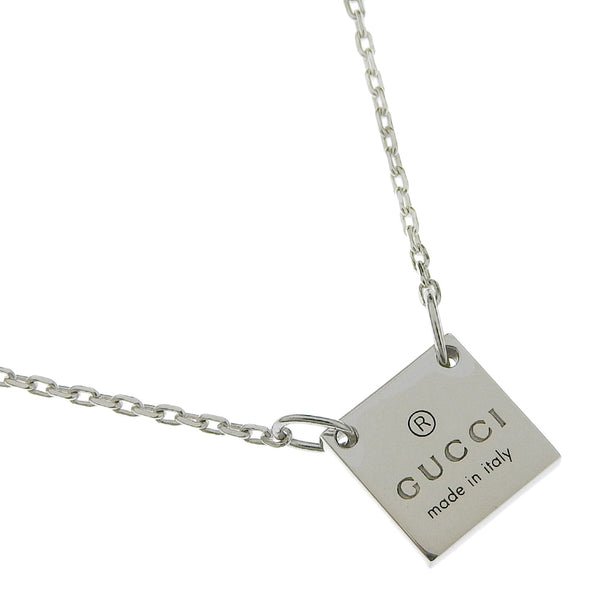 C19D7FF8-C80E-993F-DAAF-D7A971266949.jpg Square logo plate Silver 925 Ladies Necklace A-rank
