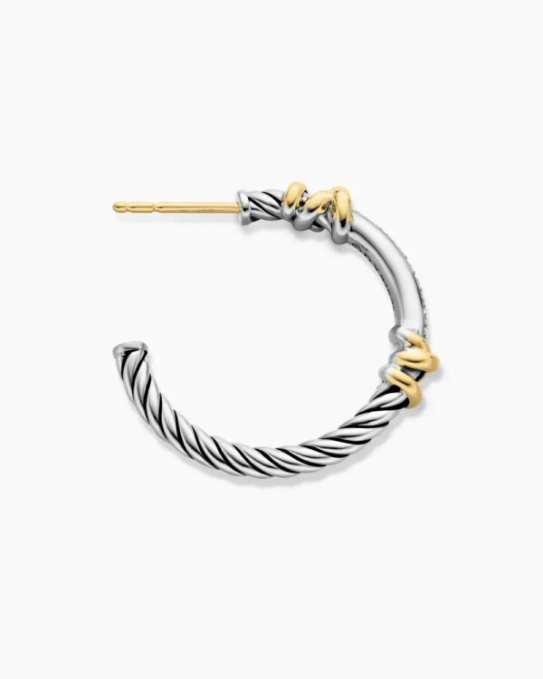 C1AF4A8B-36BE-CCD3-BFC2-C2C9C37BDBEE.jpg Petite Helena Wrap Hoop Earrings Sterling Silver with 18K Yellow Gold and Diamonds