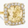 C1F87764-C845-0D6D-A70F-65EA5B54DAD7.jpg Petite Chatelaine® Pavé Bezel Stud Earrings 18K Yellow Gold with Champagne Citrine and Diamonds, 5mm