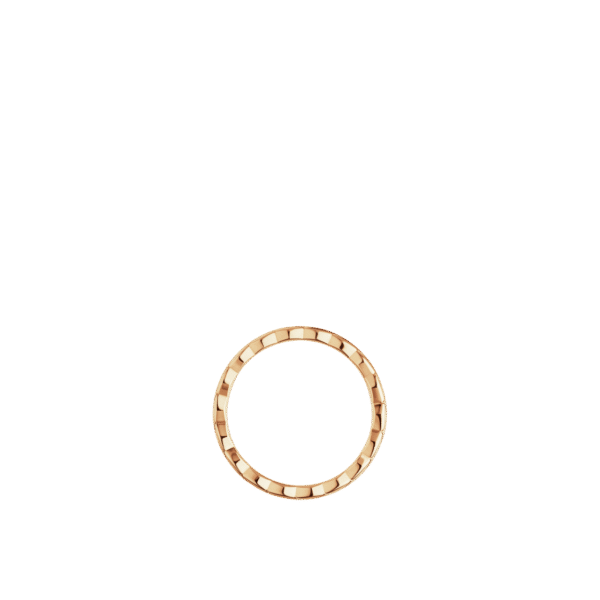 COCO CRUSH RING Quilted motif, mini version, 18K BEIGE GOLD - 6