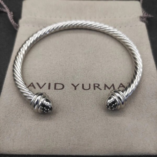 C35CED8B-1229-C9FF-7F69-EA06FB3177D1.jpg Classic Cable Bracelet Silver and Half Diamonds 5 MM