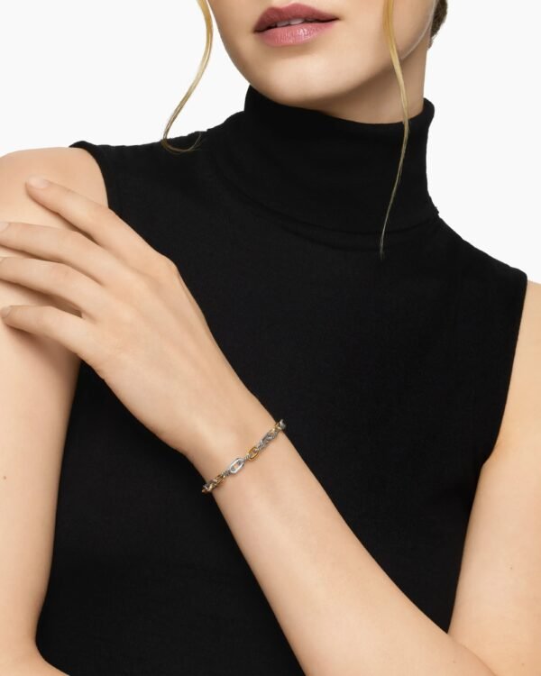 DY Madison&reg; Chain Bracelet Sterling Silver with 18K Yellow Gold