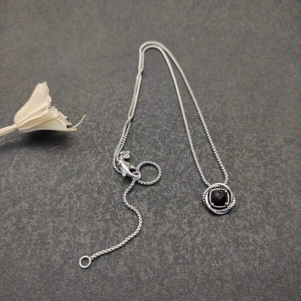 C4DE6548-6981-C630-73A1-F7A7CA163E18.jpg Petite Chatelaine® Necklace Sterling Silver with Black Onyx, 10mm