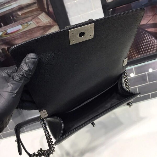 Chanel Boy Handbag Silver Hardware Black For Women, Women&rsquo;s Handbags, Shoulder And Crossbody Bags 9.8in/25cm A67086