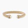 Classic Cablespira&reg; Bracelet 18K Yellow Gold with Pearls and Diamonds, 7mm