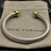C5A71D85-EF44-F6EE-4107-E2E909DFE960.jpg 7mm Cable Bracelet with Peridot & Diamond Accents ??Gold Cap