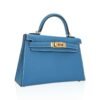 C5B55F1A-1745-1D94-D1AC-929E28DD9F06.jpg Mini Kelly 20 Bag Sellier New Blue Jean Epsom Leather with Gold Hardware