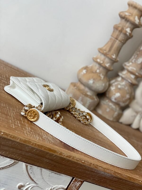 Chanel Clutch With Chain White For Women, Women&rsquo;s Bags 4.8in/12.3cm