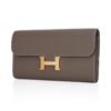 Constance Long To Go Wallet Etoupe Epsom with Gold Hardware