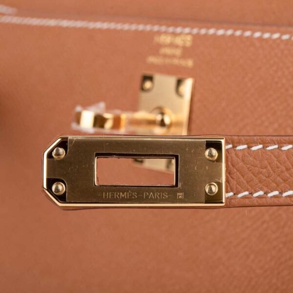 Kelly 25 Sellier Bag Gold Epsom Leather with Gold Hardware