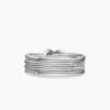 C7315CE3-573C-F3BD-D748-3B1066255D84.jpg X Crossover Band Ring Sterling Silver with Diamonds - 6